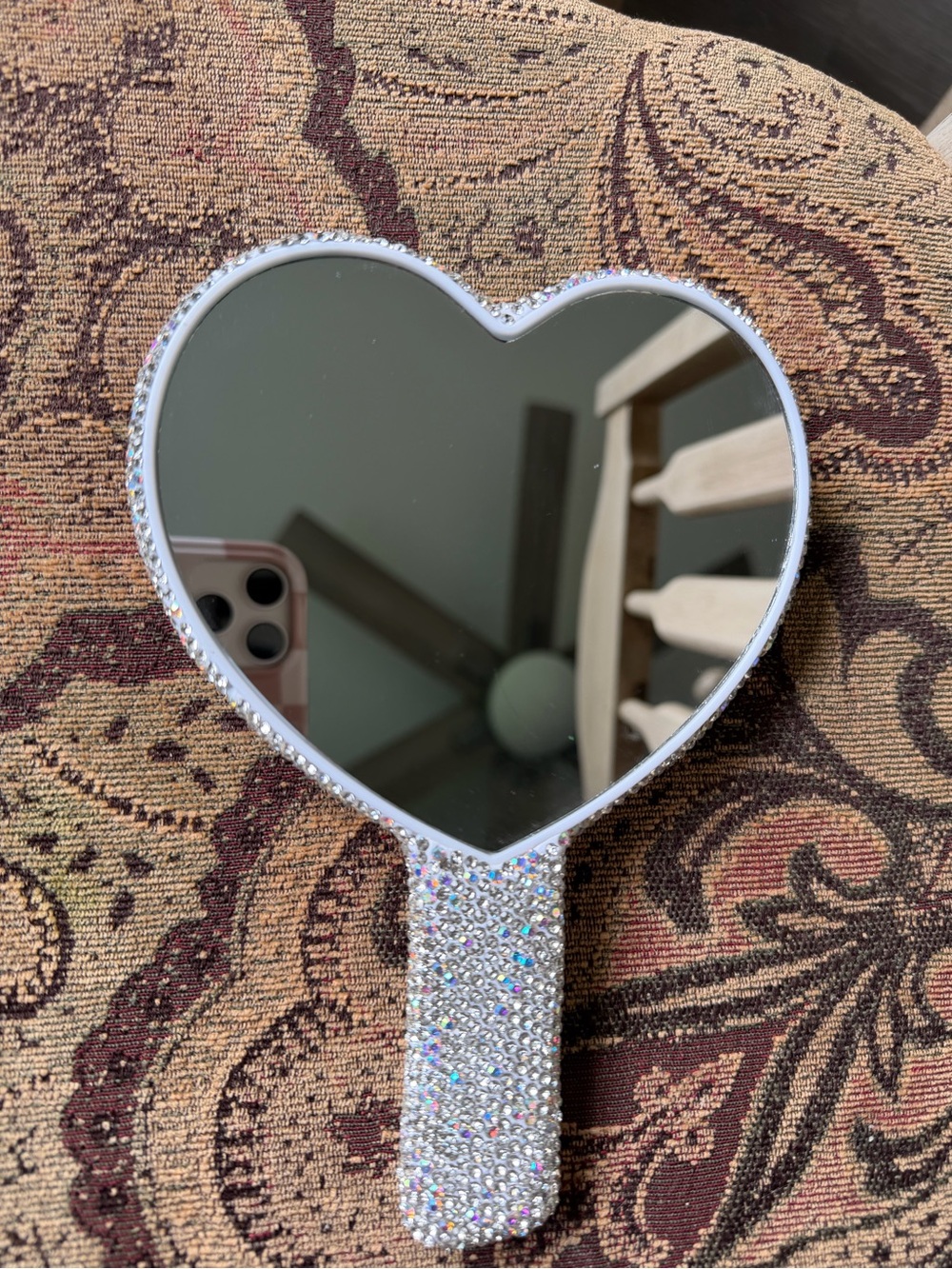 Handmade Hello Kitty Rhinestone Hand Mirror - Picture 2 of 2